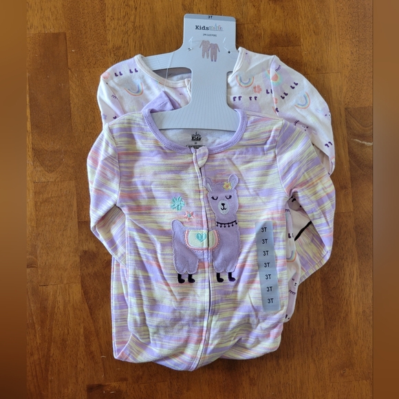 KIDS HEADQUARTERS Kids 2-pack Cotton Sleeper Long Sleeves 3T NWT - Picture 1 of 6